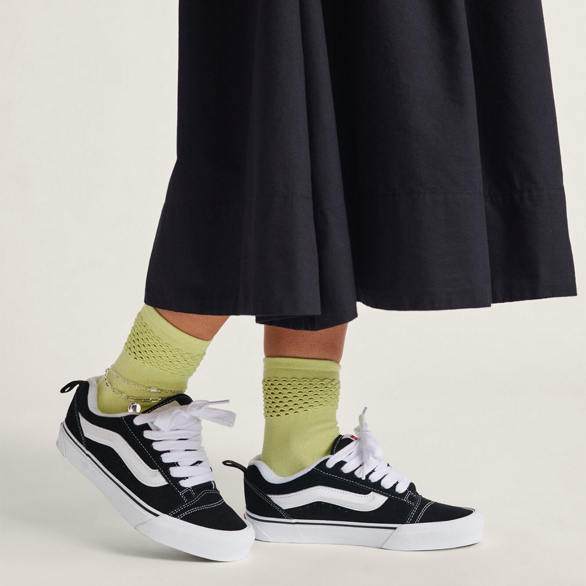 ZAPATILLAS MUJER VANS URBANAS NEGRO KNU SKOOL CUERO - 5