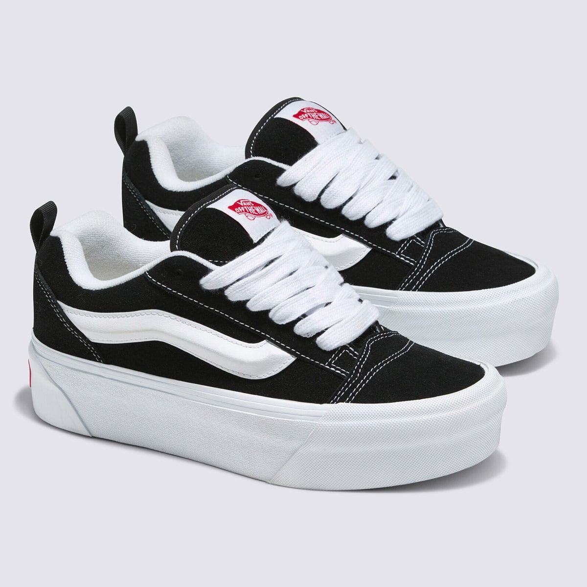 ZAPATILLAS MUJER VANS URBANAS NEGRO KNU STACK CUERO - 1