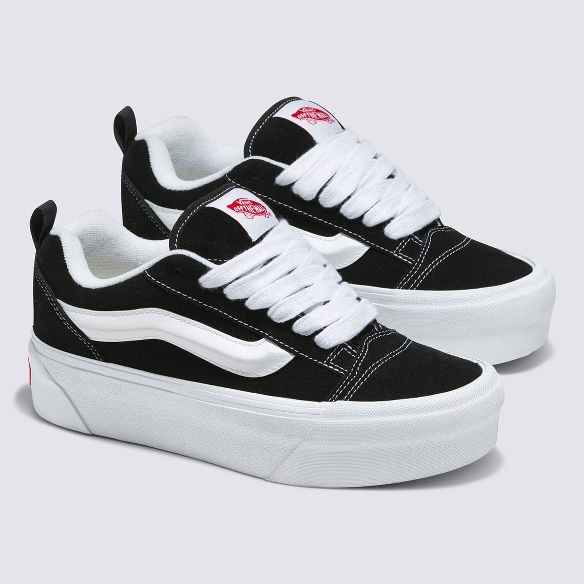 ZAPATILLAS MUJER VANS URBANAS NEGRO KNU STACK CUERO - 1