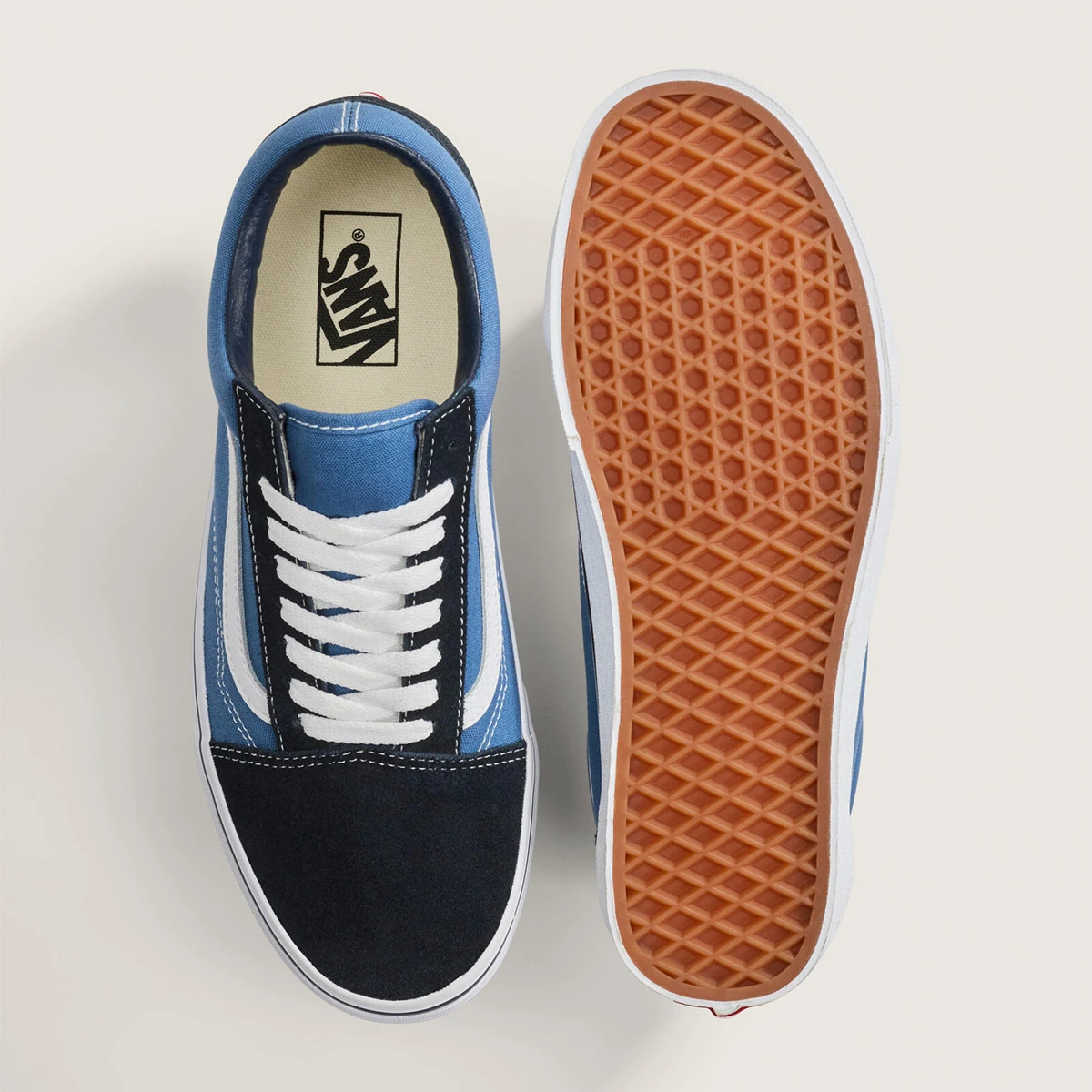 ZAPATILLAS MUJER VANS URBANAS AZUL MARINO OLD CUERO - 3
