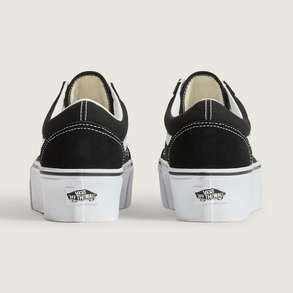 ZAPATILLAS MUJER VANS URBANAS NEGRO OLD CUERO - 4