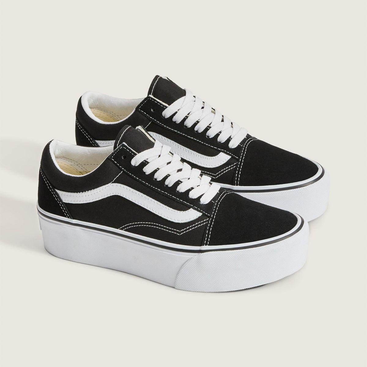 ZAPATILLAS MUJER VANS URBANAS NEGRO OLD CUERO - 1