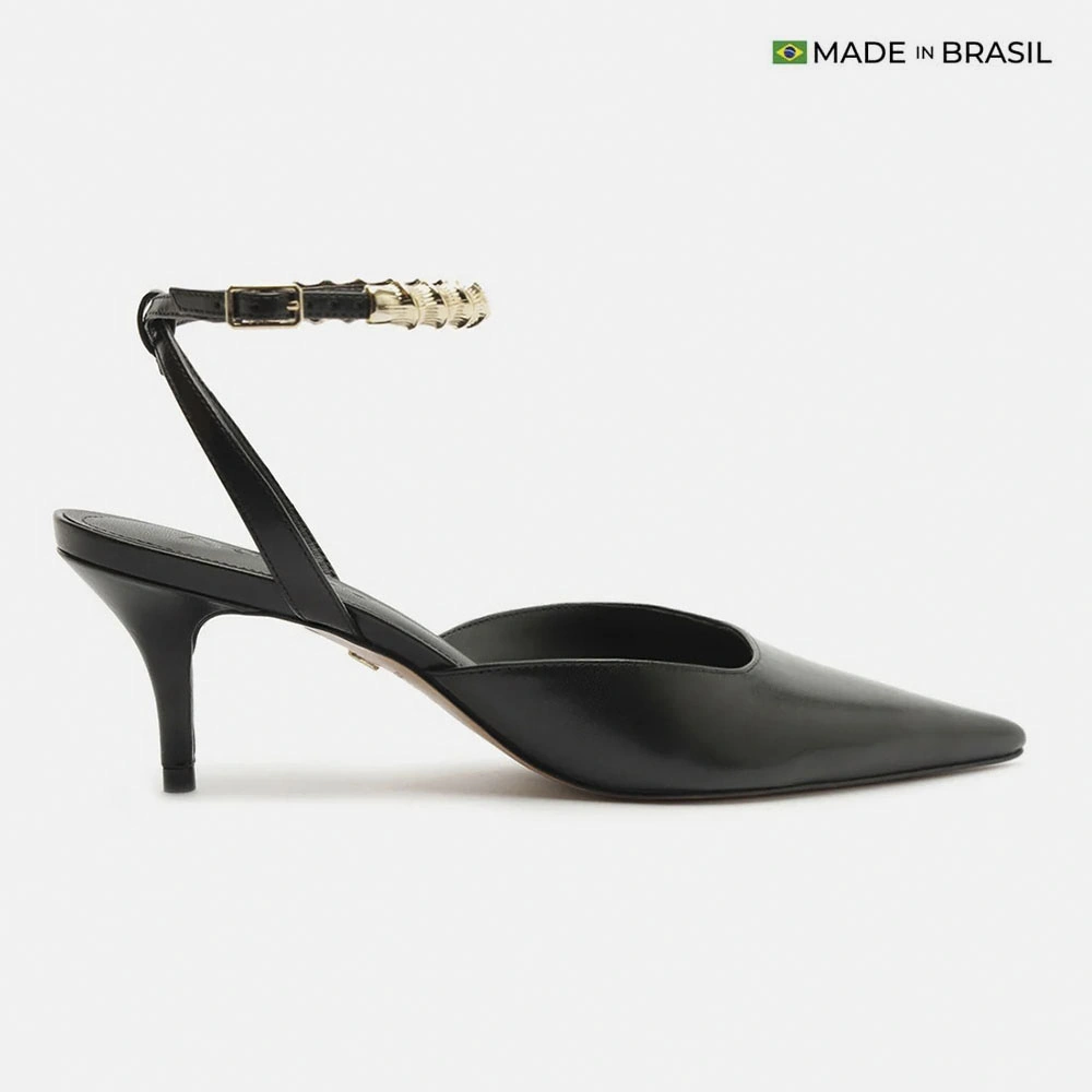 ZAPATOS DE VESTIR CUERO MUJER AREZZO NEGRO - 1