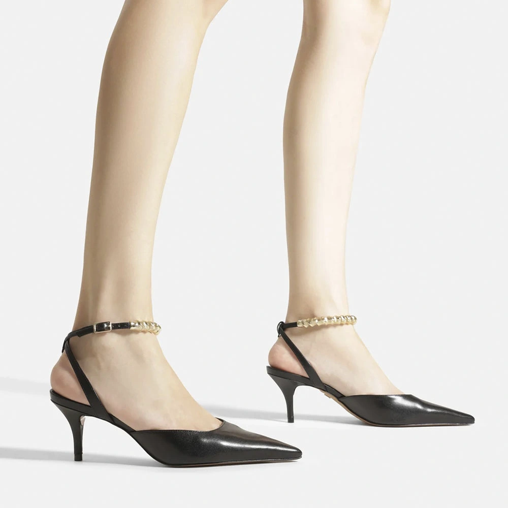 ZAPATOS DE VESTIR CUERO MUJER AREZZO NEGRO - 6