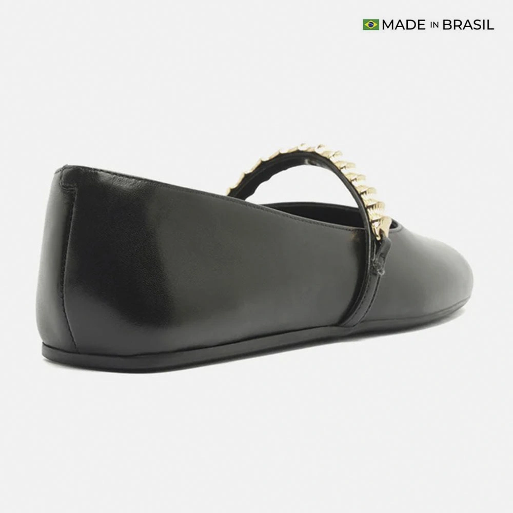 BALLERINAS CUERO MUJER AREZZO NEGRO - 3