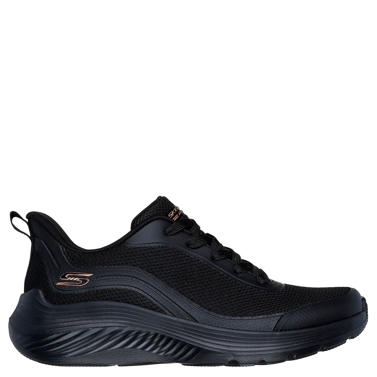 ZAPATILLAS MUJER SKECHERS URBANAS NEGRO BOBS SQUAD WAVES - 1