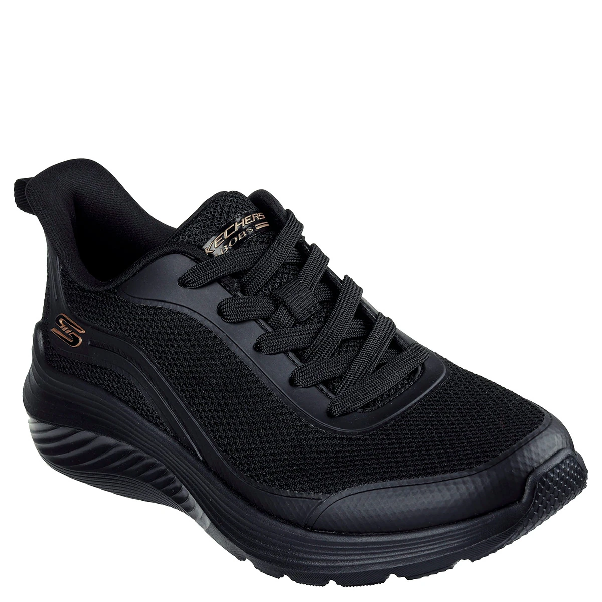 ZAPATILLAS MUJER SKECHERS URBANAS NEGRO BOBS SQUAD WAVES - 2