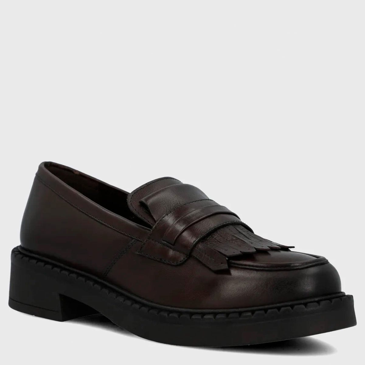 MOCASINES DE CUERO MUJER HUSH-PUPPIES MARRÓN FLIPY - 2