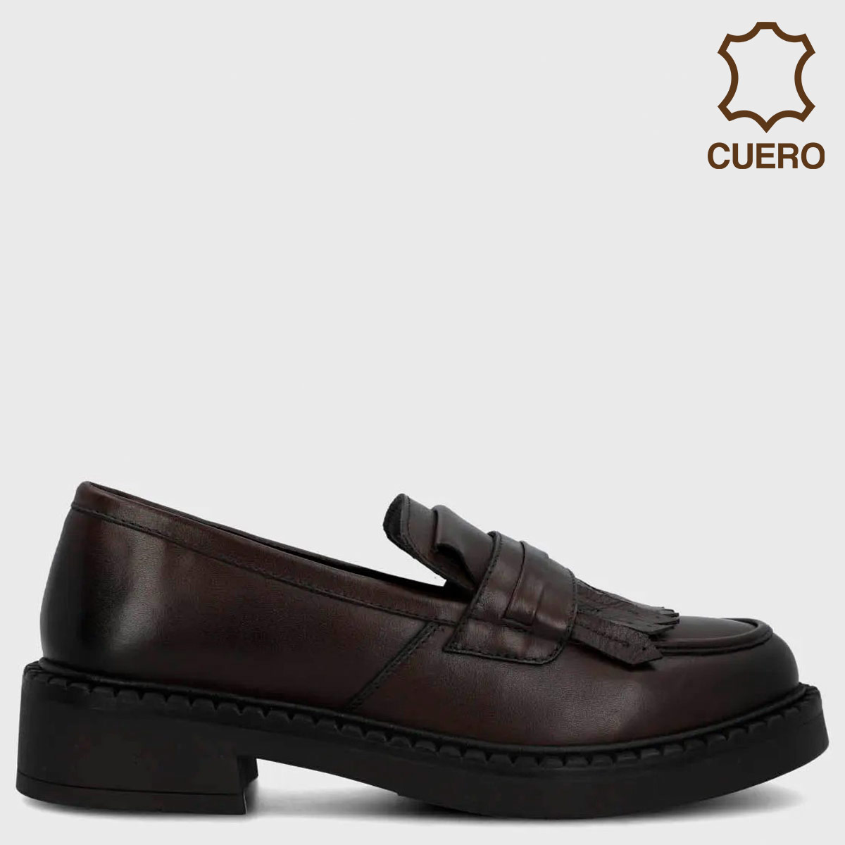MOCASINES DE CUERO MUJER HUSH-PUPPIES MARRÓN FLIPY  - 1