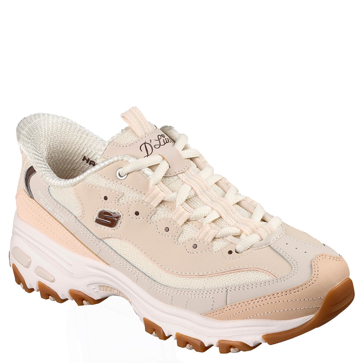 ZAPATILLAS MUJER SKECHERS URBANAS CREMA DLITES - 2