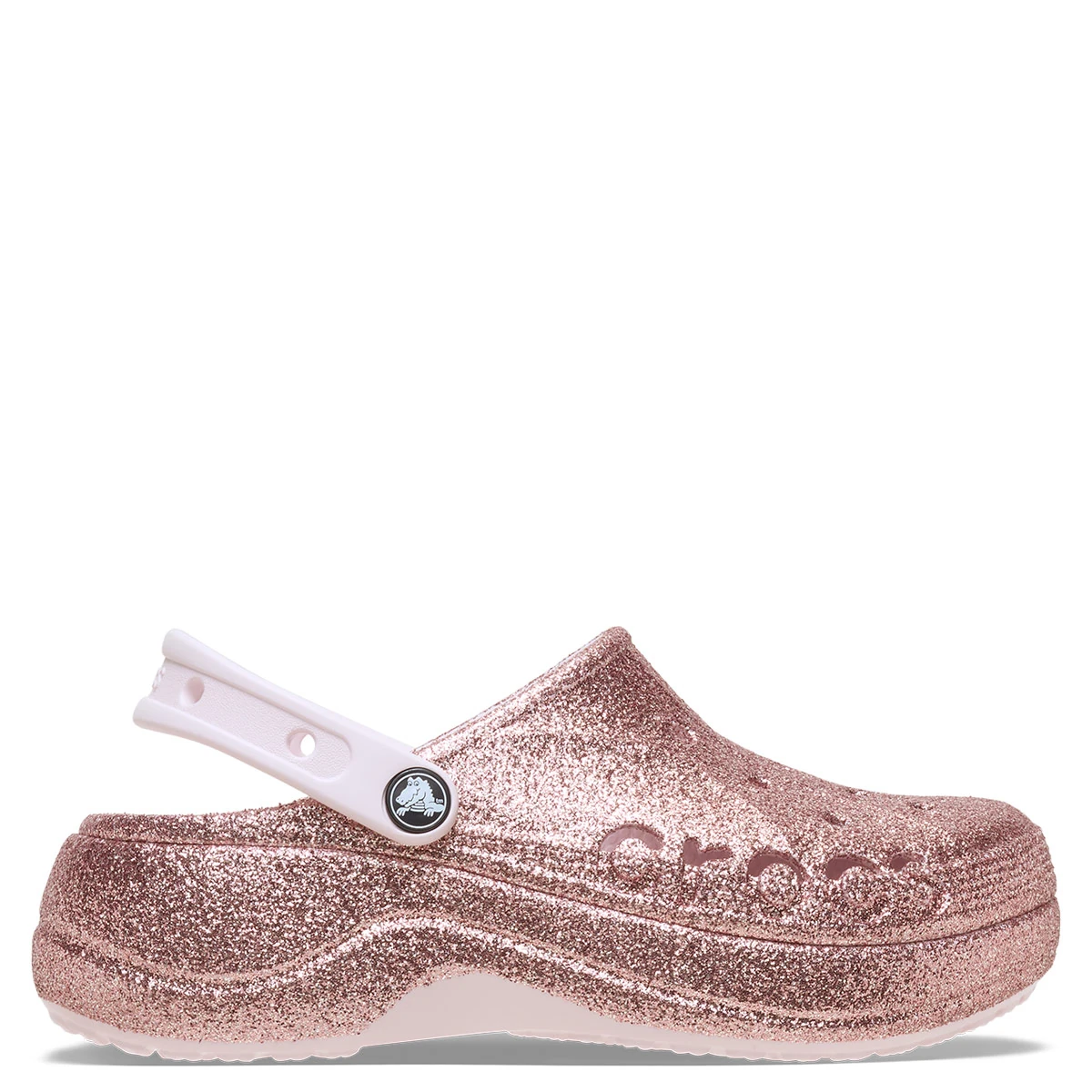 ZUECOS MUJER CROCS ROSADO BAYA PLATFORM GLITTER CLOG - 1