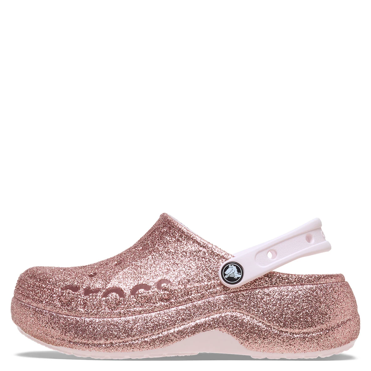 ZUECOS MUJER CROCS ROSADO BAYA PLATFORM GLITTER CLOG - 3