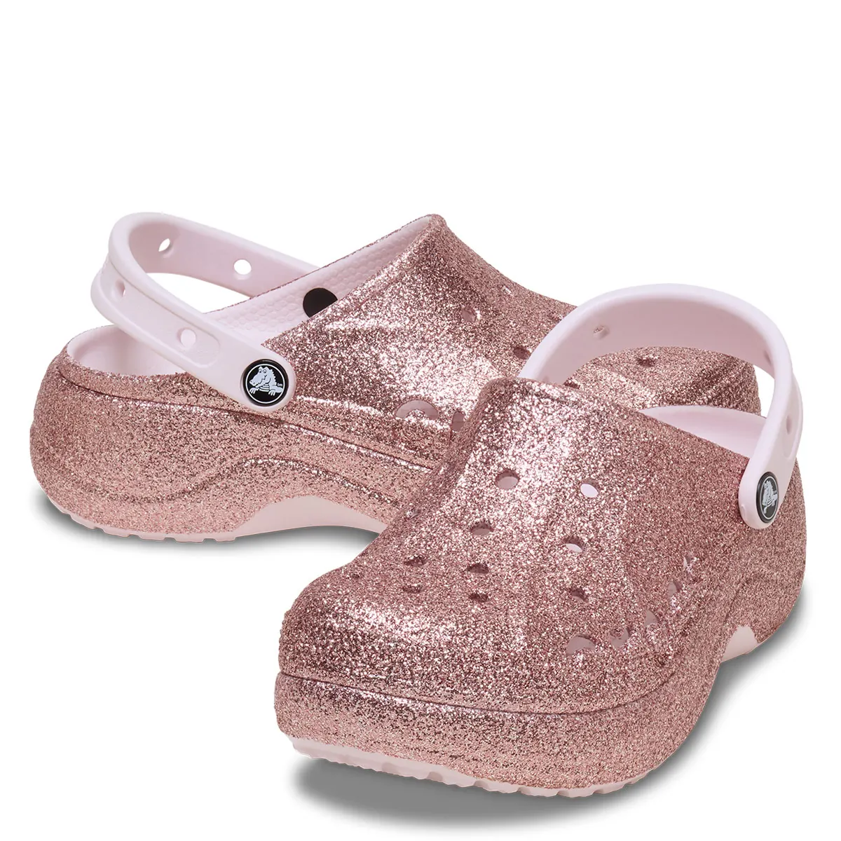 ZUECOS MUJER CROCS ROSADO BAYA PLATFORM GLITTER CLOG - 2
