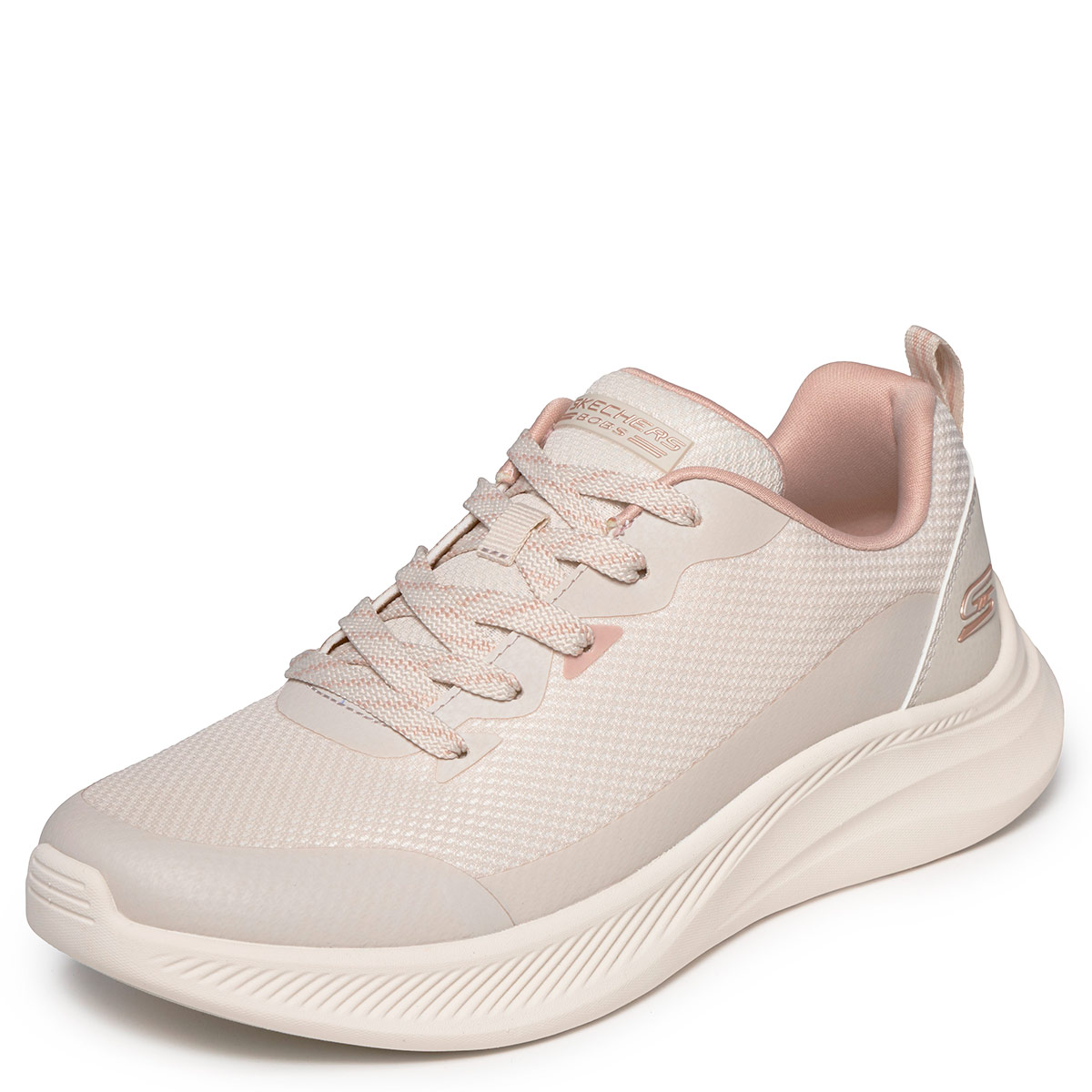 ZAPATILLAS MUJER SKECHERS URBANAS CREMA BOBS MODA FLEX - 3