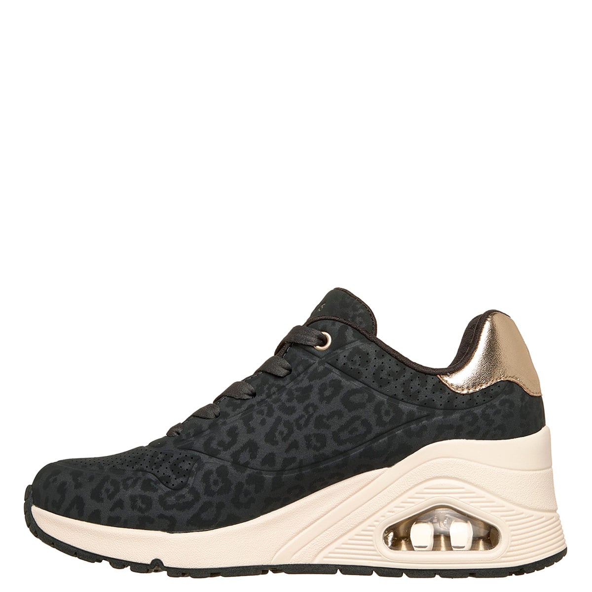 ZAPATILLAS MUJER SKECHERS URBANAS NEGRO UNO WEDGE - 3