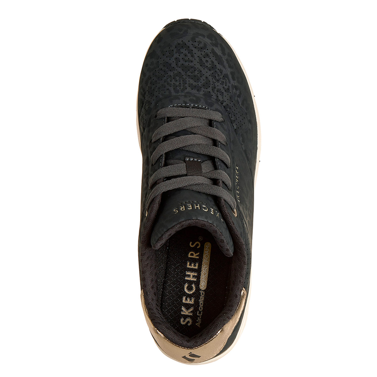ZAPATILLAS MUJER SKECHERS URBANAS NEGRO UNO WEDGE - 4