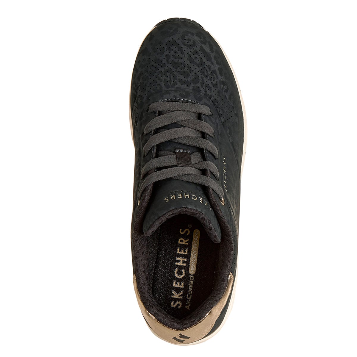 ZAPATILLAS MUJER SKECHERS URBANAS NEGRO UNO WEDGE - 4