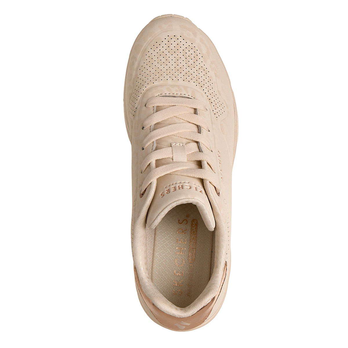 ZAPATILLAS MUJER SKECHERS URBANAS CREMA UNO WEDGE - 4