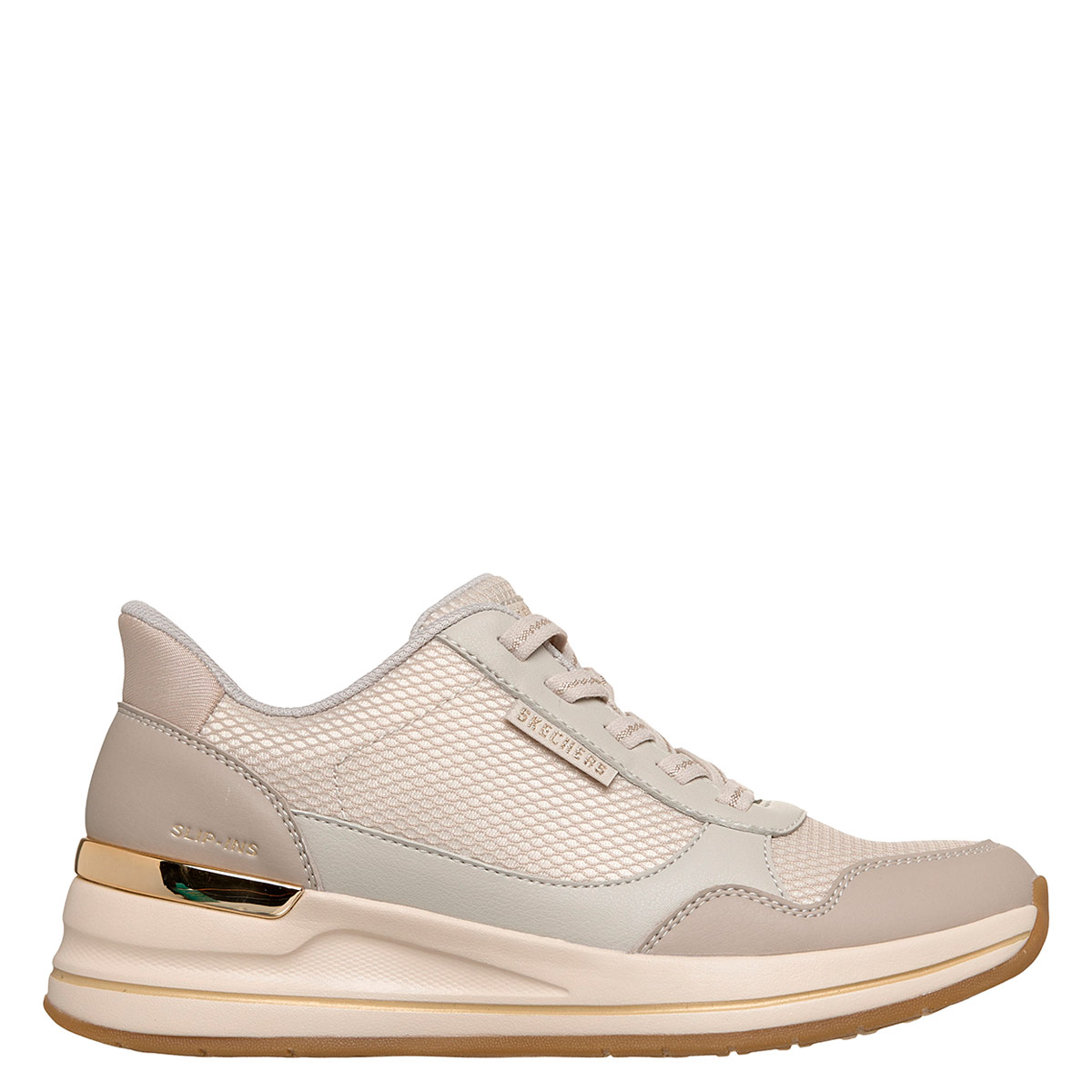 ZAPATILLAS MUJER SKECHERS URBANAS CREMA BILLION - 1