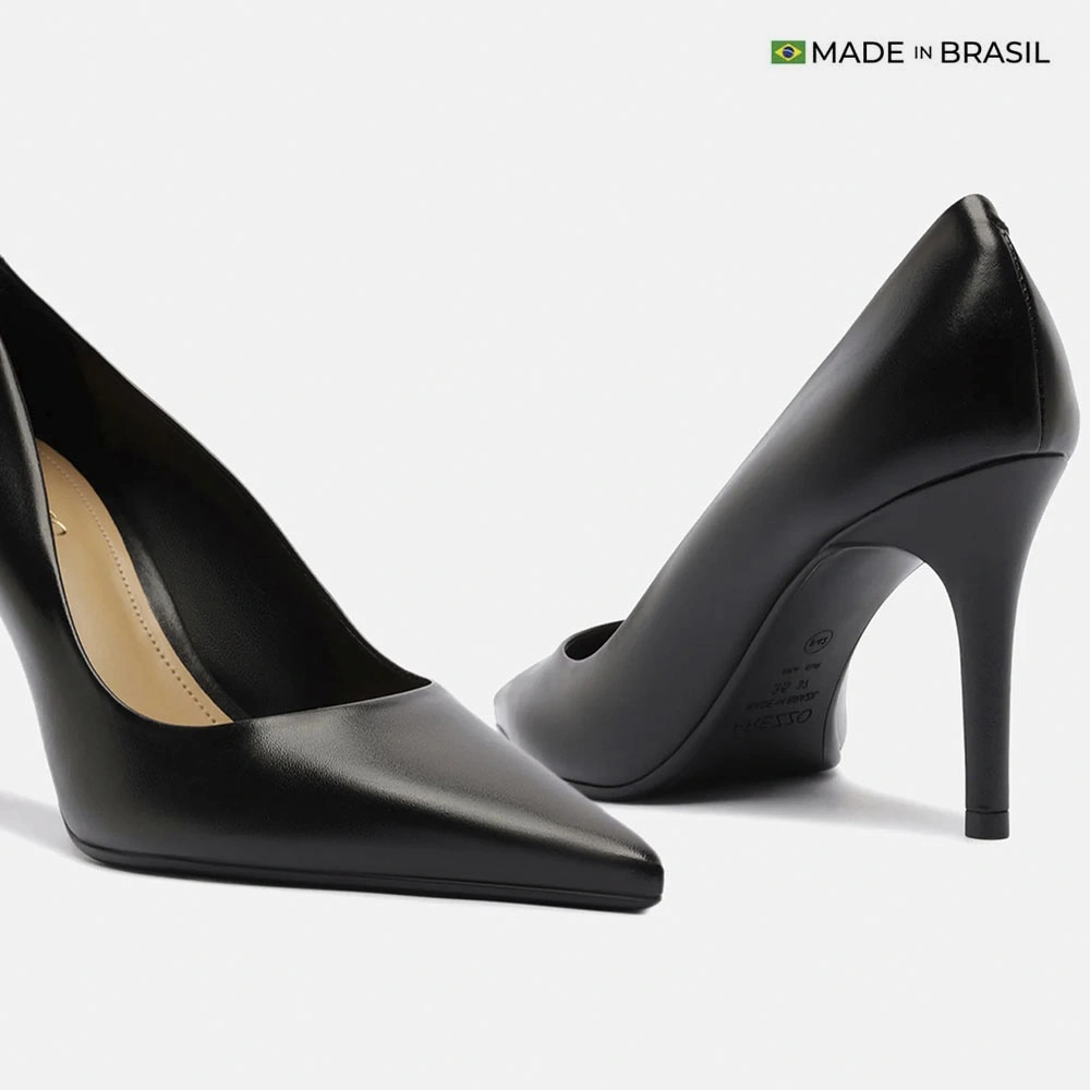 ZAPATOS DE VESTIR CUERO MUJER AREZZO NEGRO - 4