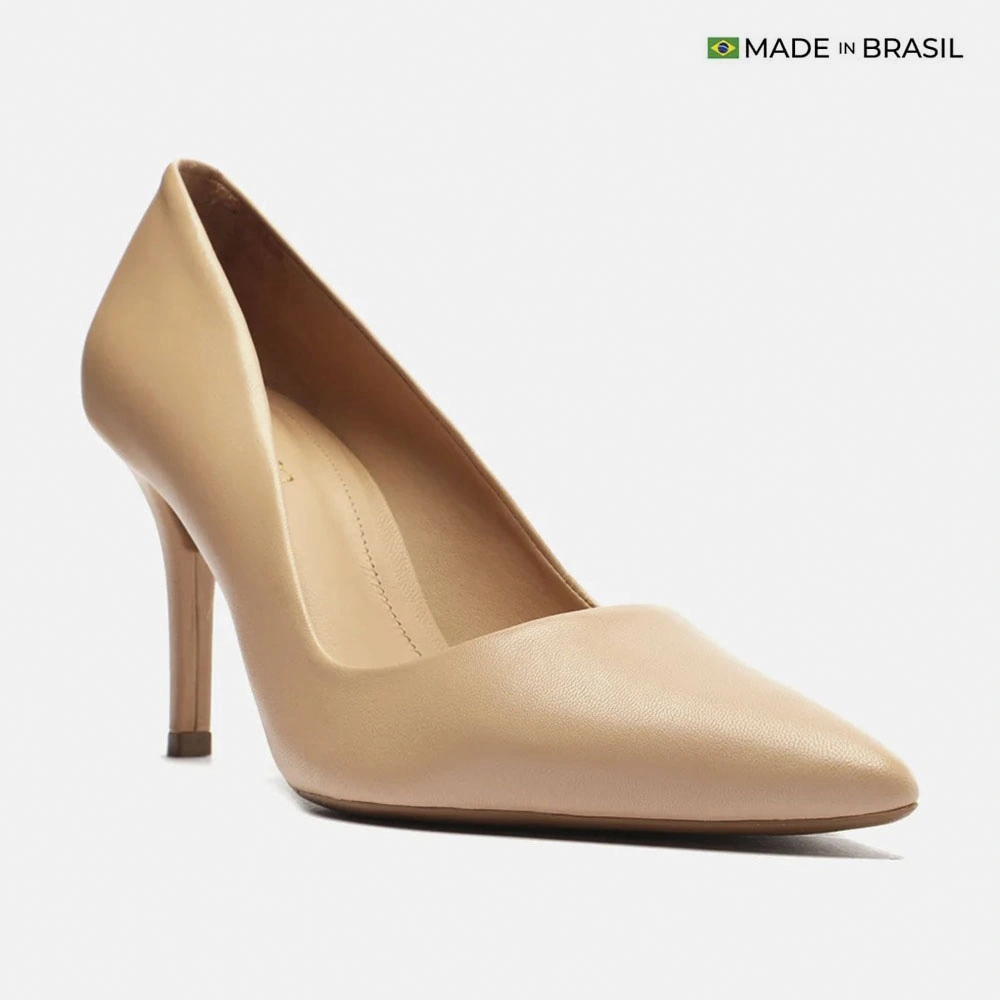 ZAPATOS DE VESTIR CUERO MUJER AREZZO NUDE - 2