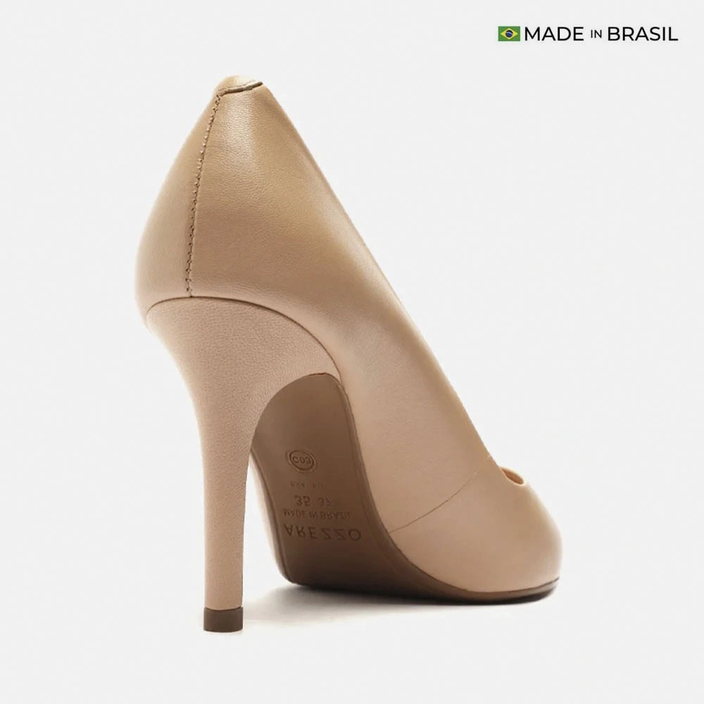 ZAPATOS DE VESTIR CUERO MUJER AREZZO NUDE - 3