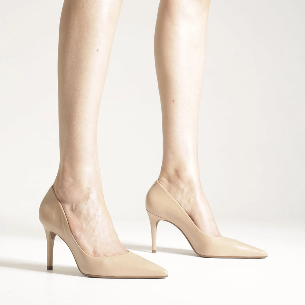ZAPATOS DE VESTIR CUERO MUJER AREZZO NUDE - 6