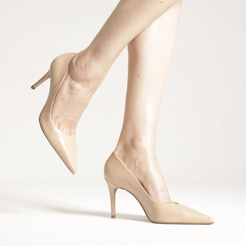ZAPATOS DE VESTIR CUERO MUJER AREZZO NUDE - 7