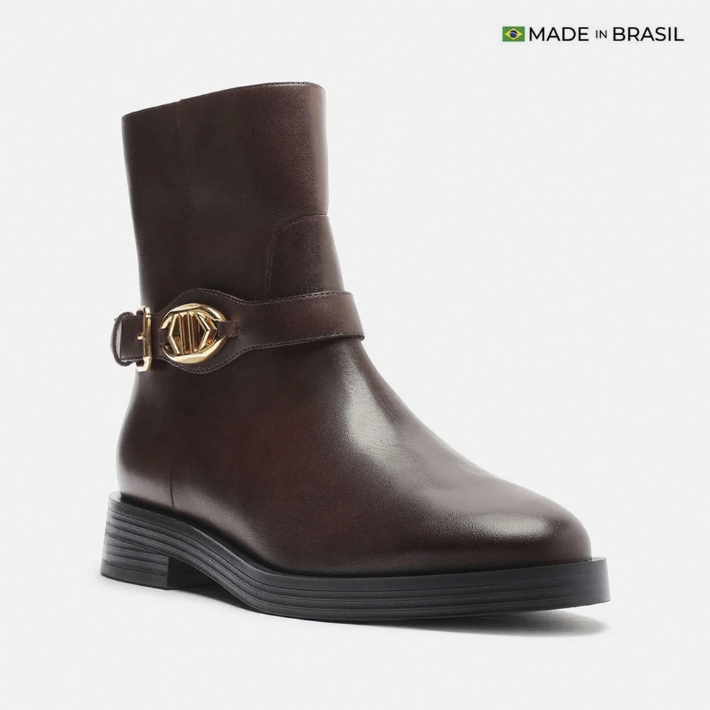 BOTINES CUERO MUJER AREZZO MARRÓN - 2