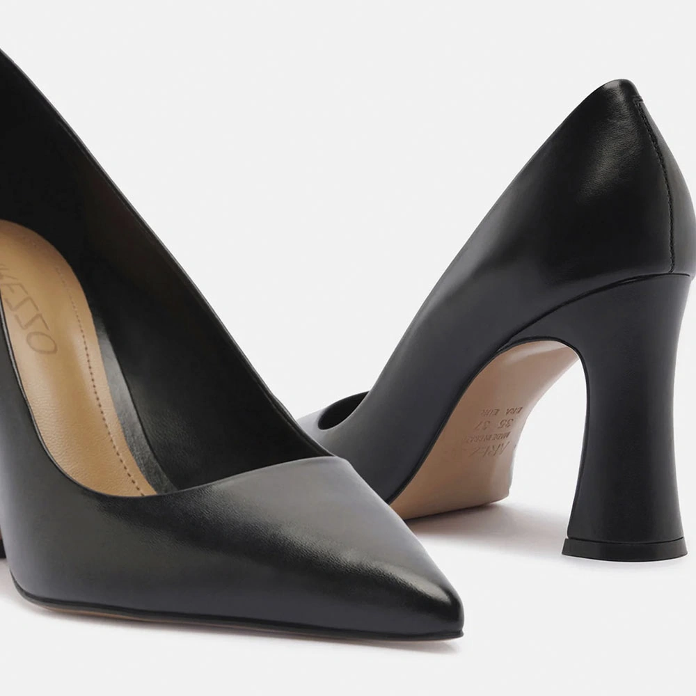 ZAPATOS DE VESTIR CUERO MUJER AREZZO NEGRO - 4
