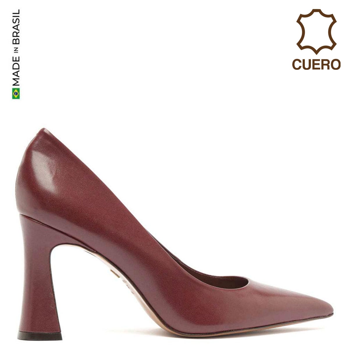 ZAPATOS DE VESTIR CUERO MUJER AREZZO CHOCOLATE - 1