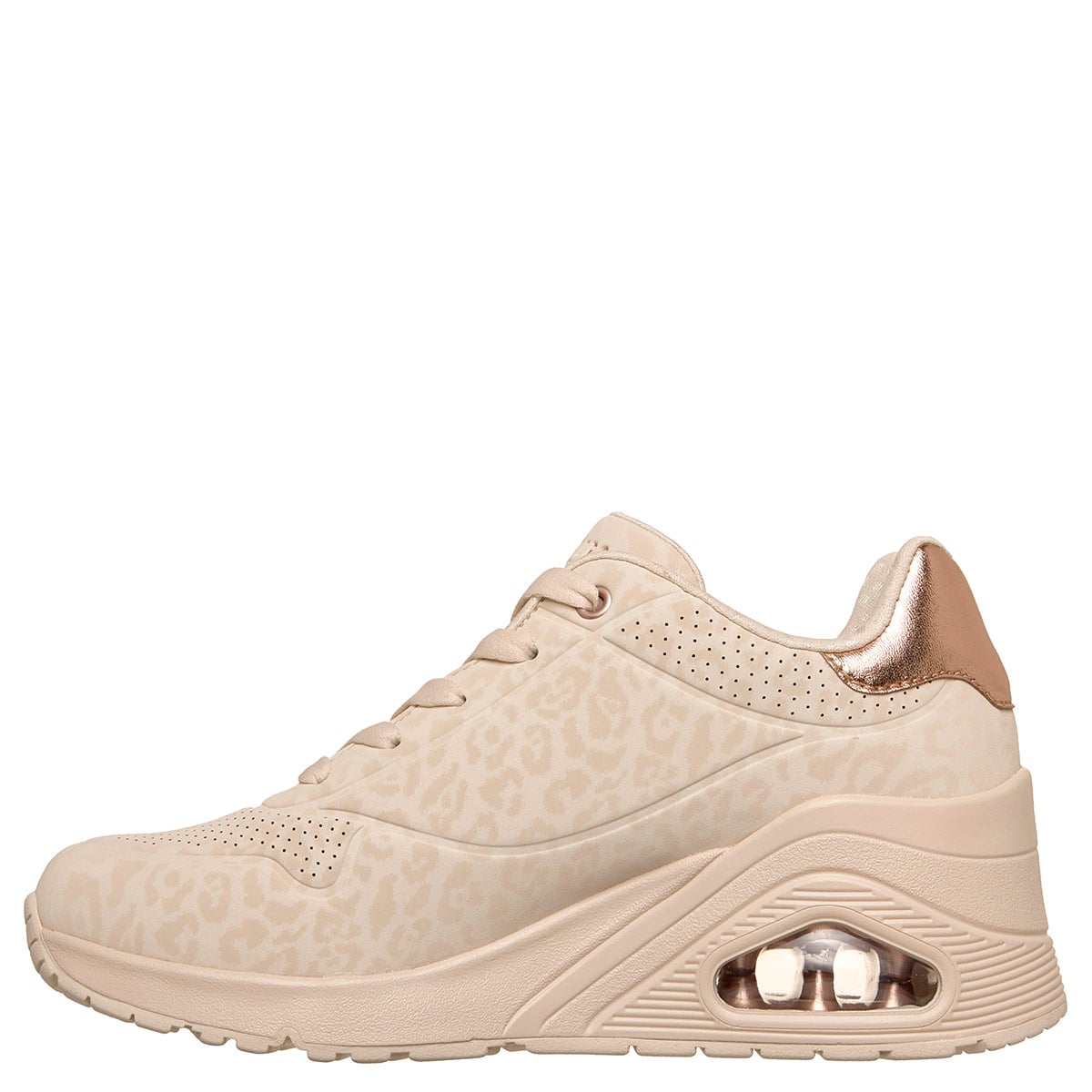 ZAPATILLAS MUJER SKECHERS URBANAS CREMA UNO WEDGE - 4