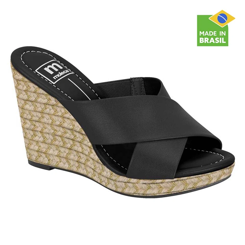 SANDALIAS MUJER MOLECA NEGRO - 1