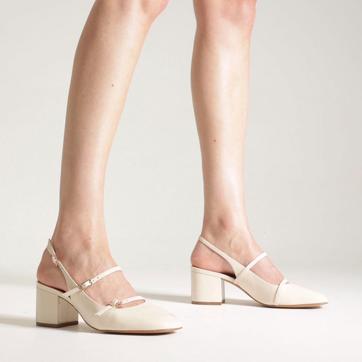 ZAPATOS VESTIR MUJER AREZZO CREMA - 2