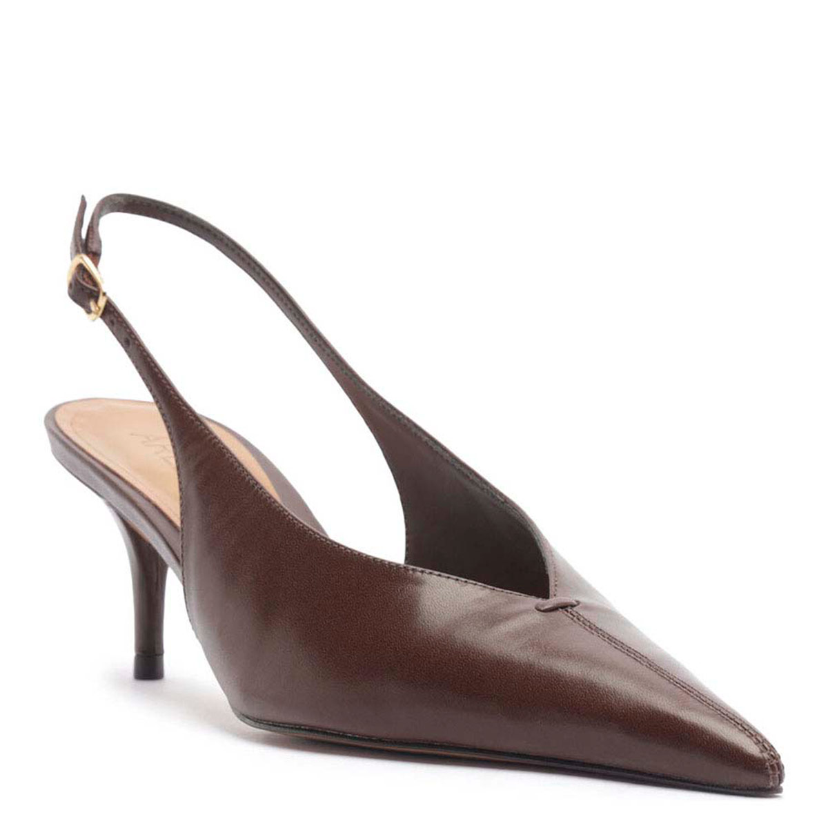 ZAPATOS VESTIR MUJER AREZZO CHOCOLATE CUERO - 2
