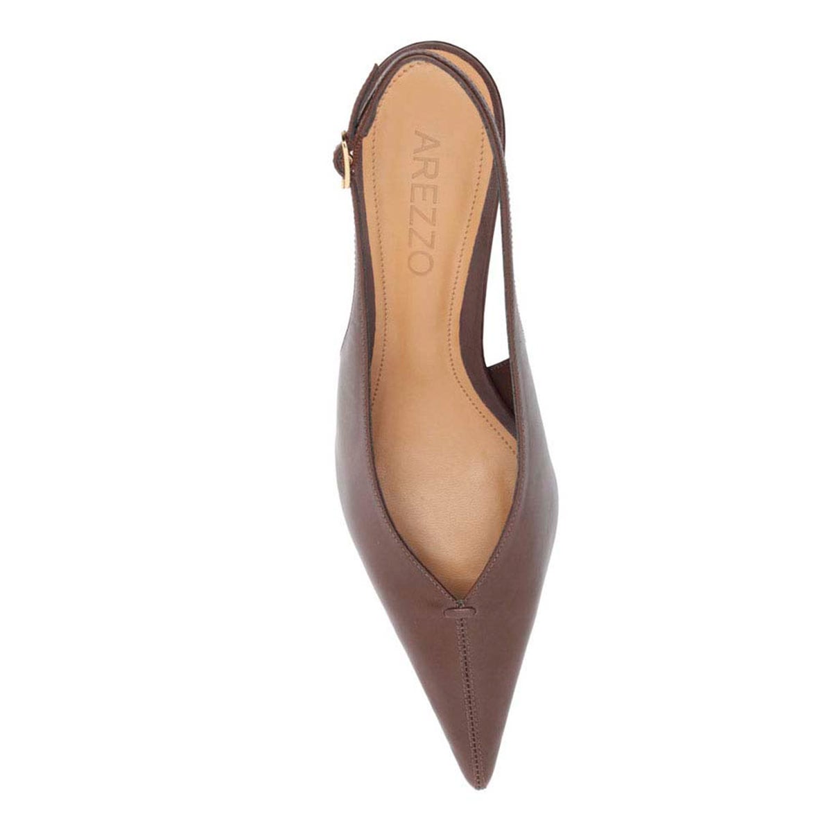 ZAPATOS VESTIR MUJER AREZZO CHOCOLATE CUERO - 4