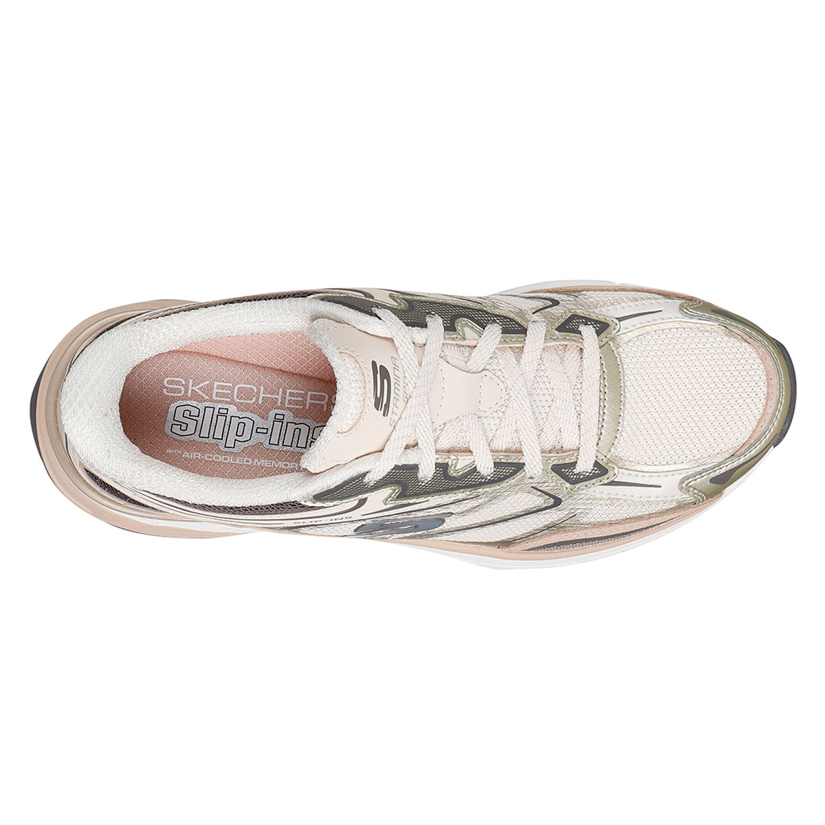 ZAPATILLAS MUJER SKECHERS URBANAS CREMA STAMINA SPORT - 4