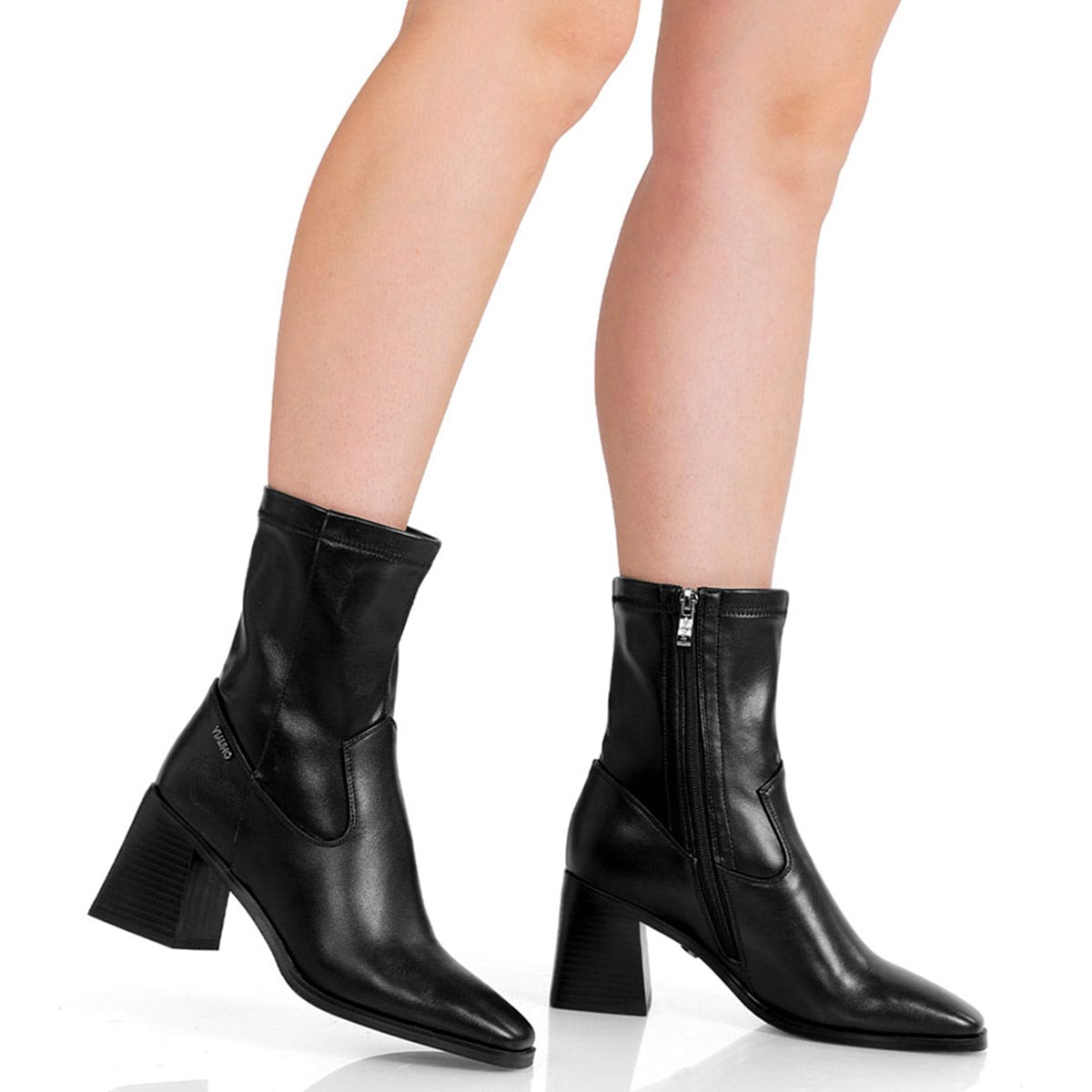 BOTINES MUJER VIA UNO NEGRO DF3033-R1141 - 2