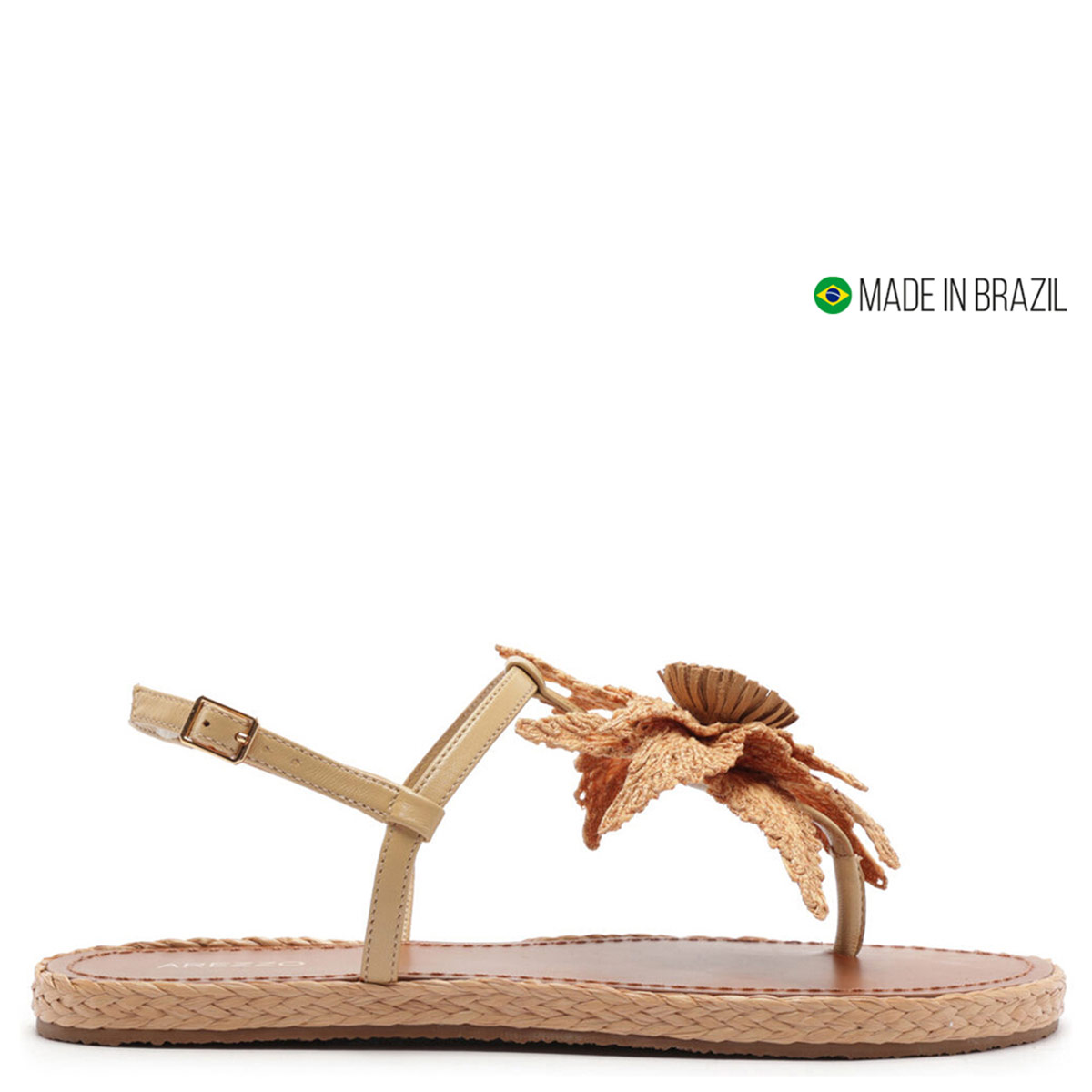 SANDALIAS MUJER AREZZO CARAMELO - 3