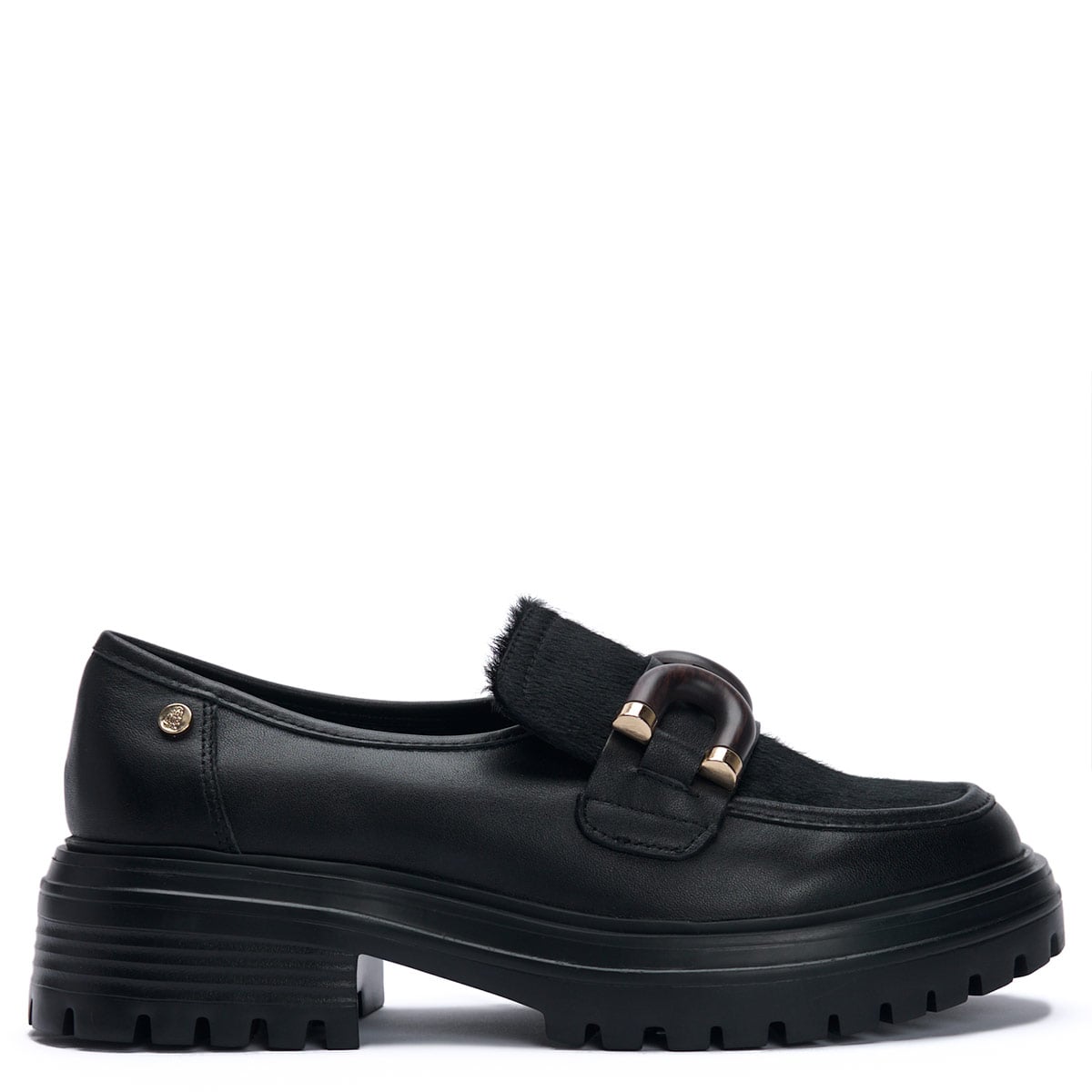 MOCASINES MUJER HUSH PUPPIES NEGRO BOTANA CUERO - 1