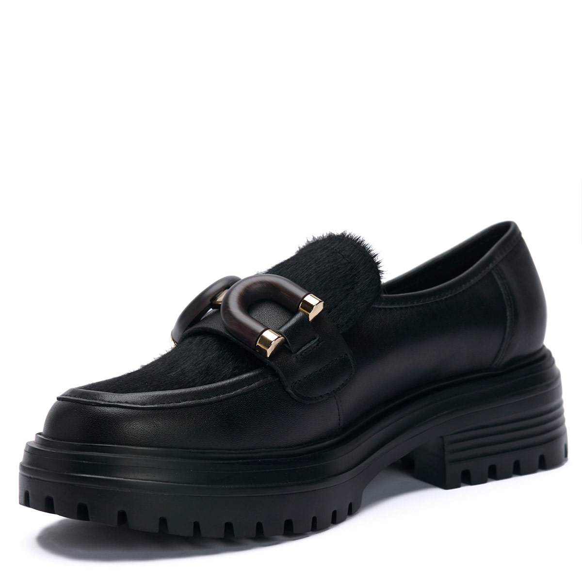 MOCASINES MUJER HUSH PUPPIES NEGRO BOTANA CUERO - 4