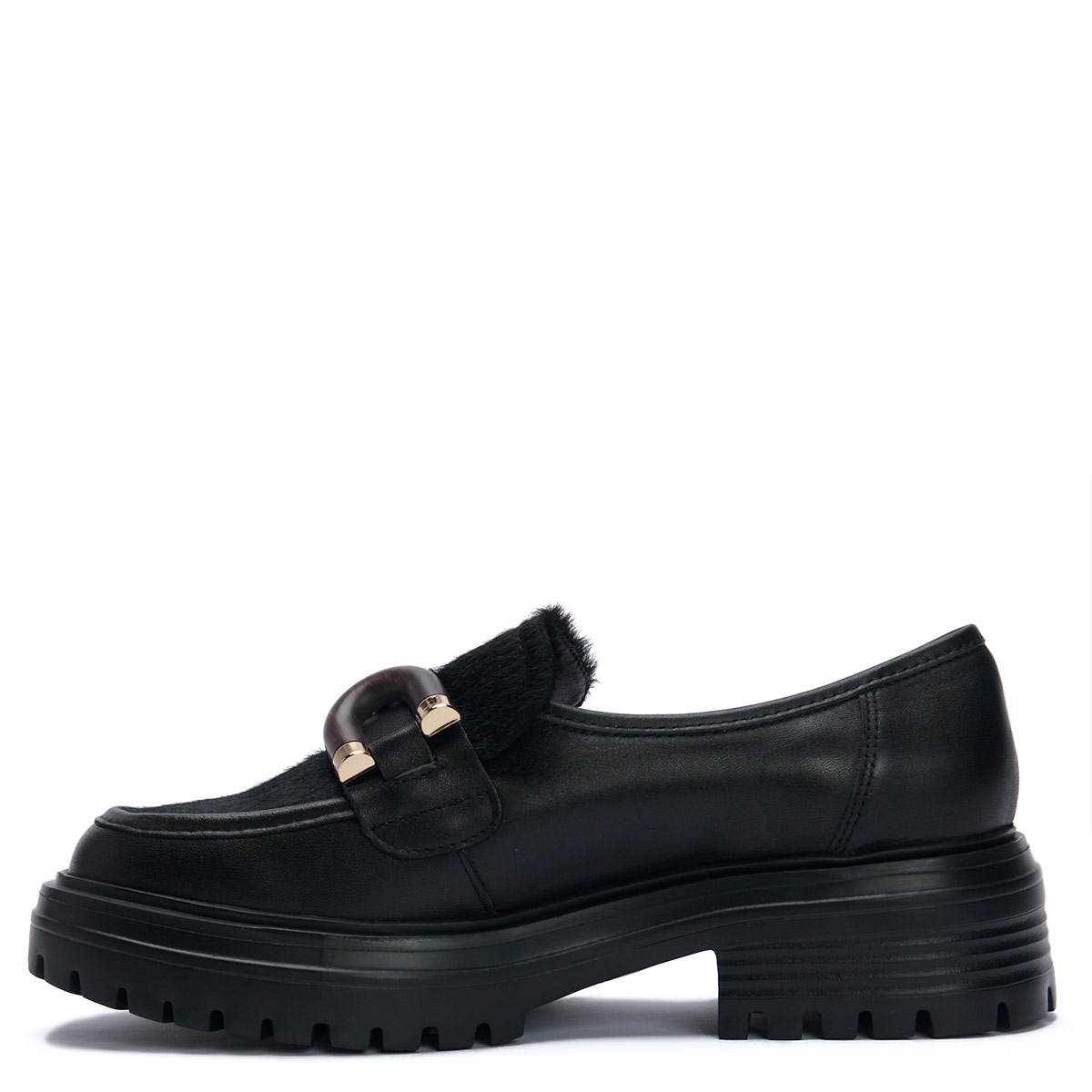MOCASINES MUJER HUSH PUPPIES NEGRO BOTANA CUERO - 5