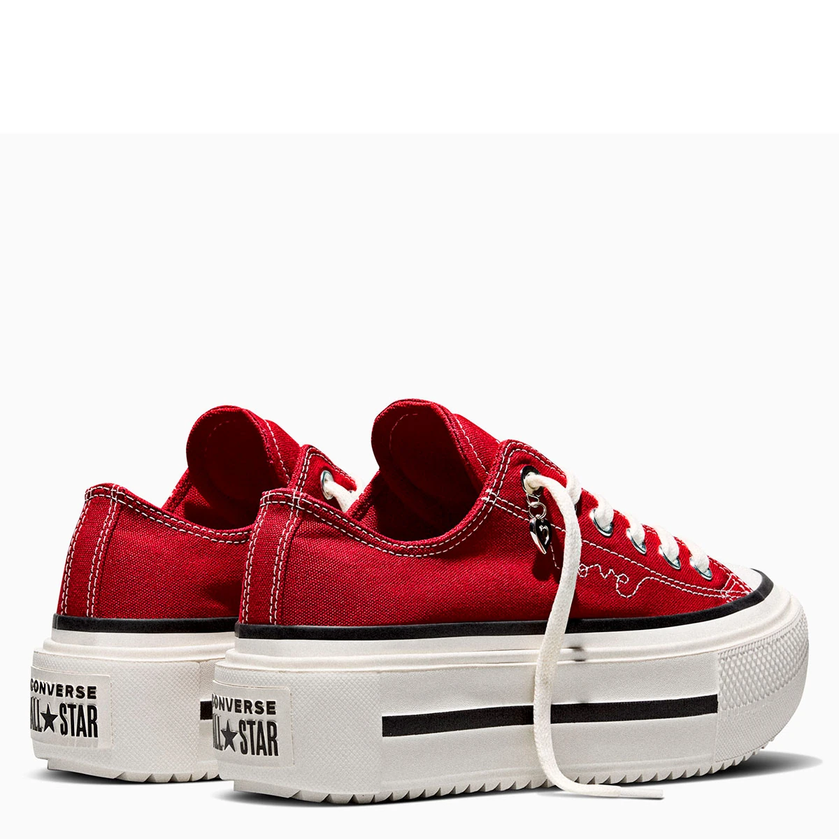 ZAPATILLAS MUJER CONVERSE URBANAS CHUCK TAYLOR ALL STAR DOUBLE STACK PLATFORM HEARTS - 5