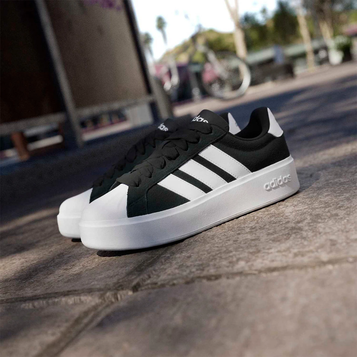 ZAPATILLAS MUJER ADIDAS URBANAS STREETTALK BOLD CUERO - 4