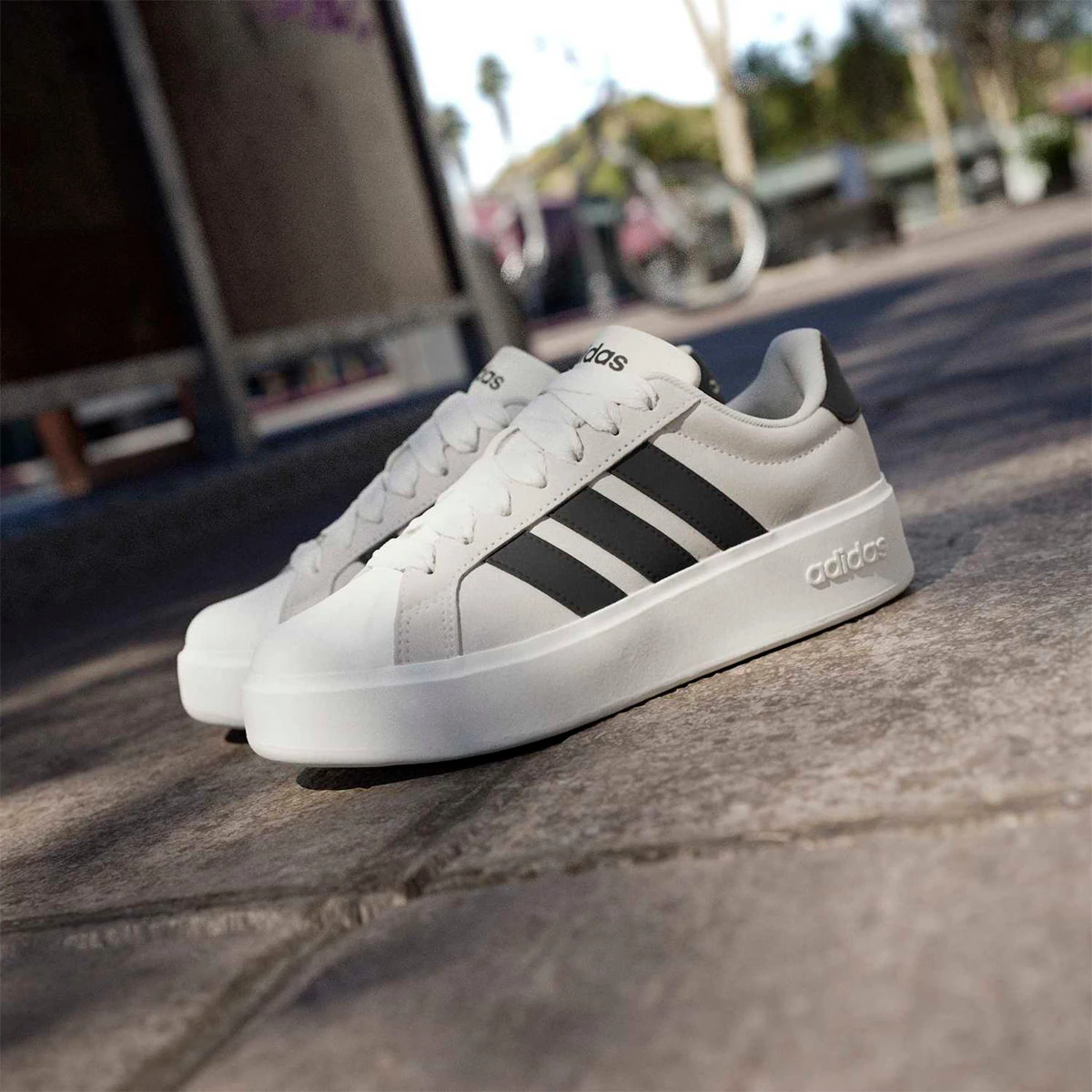 ZAPATILLAS MUJER ADIDAS URBANAS STREETTALK BOLD CUERO - 3