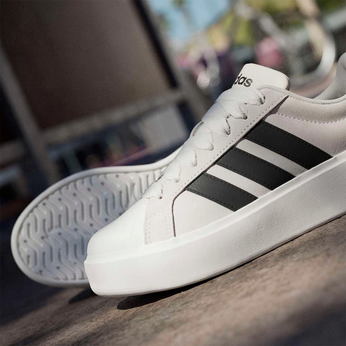 ZAPATILLAS MUJER ADIDAS URBANAS STREETTALK BOLD CUERO - 5
