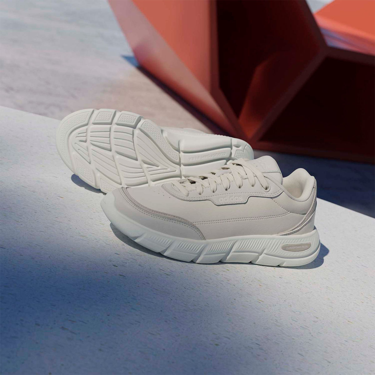 ZAPATILLAS MUJER ADIDAS URBANAS CLOUDFOAM FLEX SMART CUERO - 6