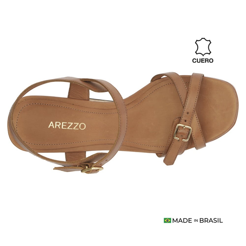 SANDALIAS MUJER AREZZO CUERO - 3