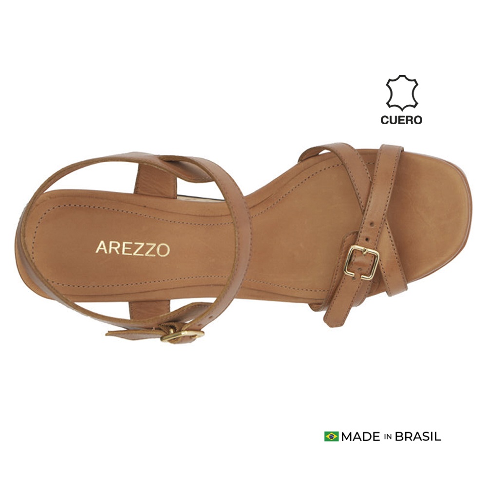 SANDALIAS MUJER AREZZO CUERO - 3