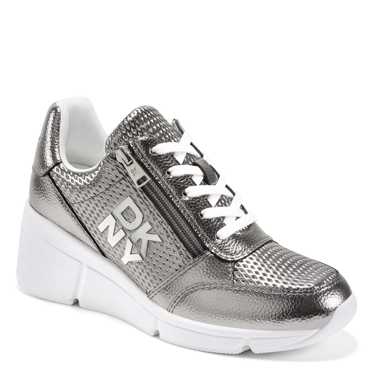 ZAPATILLAS MUJER DKNY URBANAS PLATEADO - 2